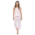 thumbnail image 1 of Casual Nights Women's Dot Short Sleeve Capri Pajama Set, 1 of 5