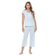 thumbnail image 1 of Casual Nights Women's Dot Short Sleeve Capri Pajama Set, 1 of 5