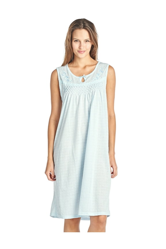 Women's Fancy Lace Floral Sleeveless Nightgown