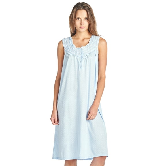 Casual Nights Women's Fancy Lace Trim Sleeveless Nightgown