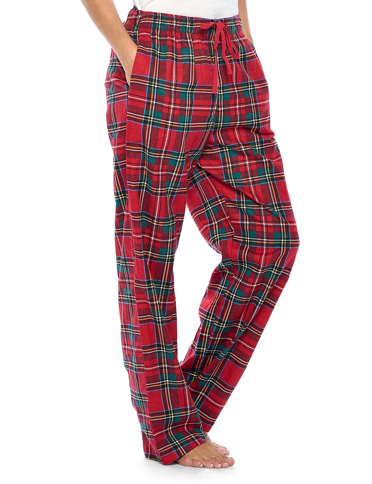 Casual Nights Women's Flannel Pajama Sleep Pants, Soft Plaid Pjs ...