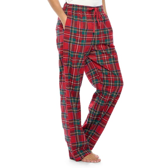 Casual Nights Women's Flannel Pajama Sleep Pants, Soft Plaid Pjs Bottoms