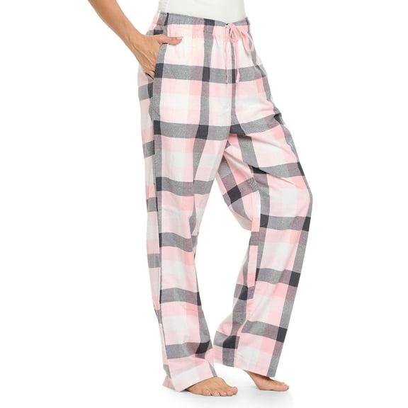Casual Nights Women's Flannel Pajama Sleep Pants, Soft Plaid Pjs Bottoms