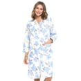 thumbnail image 1 of Casual Nights Women's Floral Snap Front Flannel Duster Long Sleeve Lounger Dress, 1 of 5