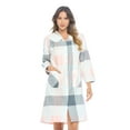 thumbnail image 1 of Casual Nights Women's Floral Snap Front Flannel Duster Long Sleeve Lounger Dress, 1 of 5