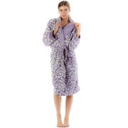 Casual Nights Women's Jacquard Print Fleece Plush Robe