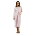 thumbnail image 1 of Casual Nights Women's Long Quilted Robe House Dress - Pink - Small, 1 of 2