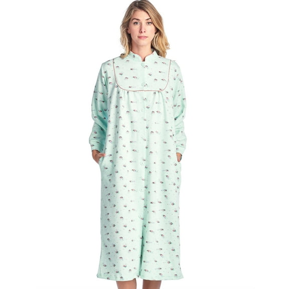 Casual Nights Women's Long Quilted Robe House Dress