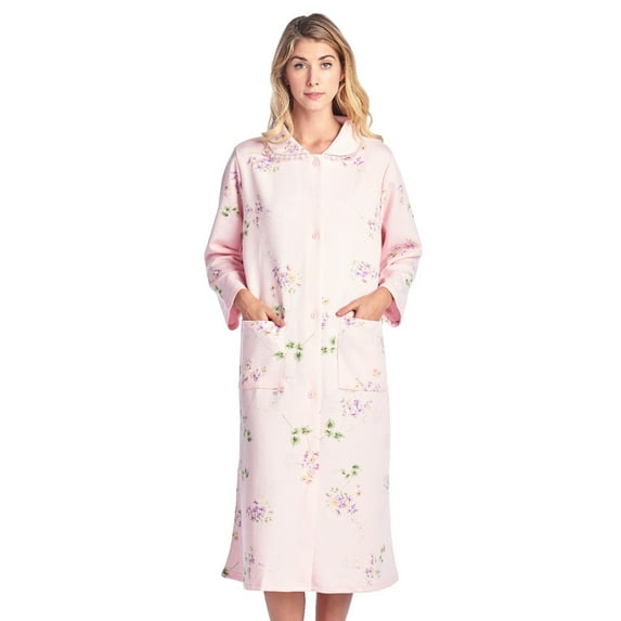 Casual Nights Women's Long Quilted Robe House Dress