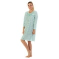 thumbnail image 1 of Casual Nights Women's Long Sleeve Floral Embroidered Night Gown, 1 of 4