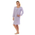thumbnail image 1 of Casual Nights Women's Long Sleeve Floral Embroidered Night Gown, 1 of 4