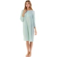 thumbnail image 1 of Casual Nights Women's Long Sleeve Pointelle Embroidered Night Gown, 1 of 2