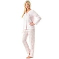 thumbnail image 1 of Casual Nights Women's Long Sleeve Pointelle Pajama Set - Pink - 4X-Large, 1 of 2