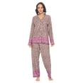 thumbnail image 1 of Casual Nights Women's Long Sleeve Rayon Button Down Pajama Set, 1 of 4