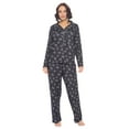 thumbnail image 1 of Casual Nights Women's Long Sleeve Rayon Button Down Pajama Set, 1 of 5