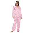 thumbnail image 1 of Casual Nights Women's Long Sleeve Rayon Button Down Pajama Set, 1 of 5