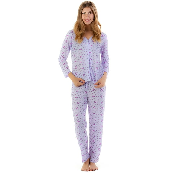 Casual Nights Women's Long Sleeve Thermal Pajama Set