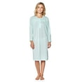 thumbnail image 1 of Casual Nights Women's Pointelle Pintucked Long Sleeve Nightgown, 1 of 2