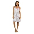 thumbnail image 1 of Casual Nights Women's Poly Cotton Sleeveless Nightgown Chemise, 1 of 4