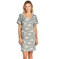 thumbnail image 1 of Casual Nights Women's Poly Short Sleeve Sleepwear Dorm Nightgown - Floral Grey - 2X, 1 of 5