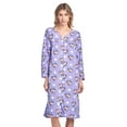 thumbnail image 1 of Casual Nights Women's Printed Fleece Snap-Front Lounger House Dress, 1 of 4