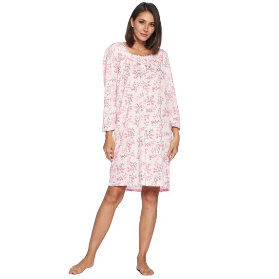 Casual Nights Women's Printed Long Sleeve Nightgown