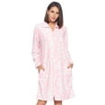 thumbnail image 1 of Casual Nights Women's Printed Zipper Front Micro Fleece Robe Duster, 1 of 5