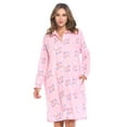 thumbnail image 1 of Casual Nights Women's Printed Zipper Front Micro Fleece Robe Duster, 1 of 5