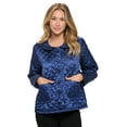 thumbnail image 1 of Casual Nights Women's Quilted Bed Jacket, Button Front Long Sleeve Sleep Top with Pockets, 1 of 4