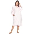 thumbnail image 1 of Casual Nights Women's Quilted Long Sleeve Zip Up House Dress Robe, 1 of 1