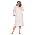 thumbnail image 1 of Casual Nights Women's Quilted Long Sleeve Zip Up House Dress Robe, 1 of 5