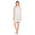 thumbnail image 1 of Casual Nights Women's Rayon Short Sleeve Dot Dorm Sleepwear Nightshirt - Grey - Large, 1 of 2