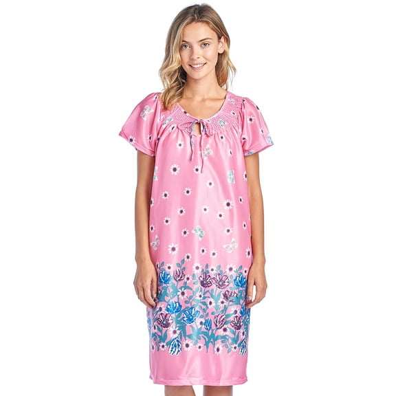 Casual Nights Women's Round Neck Mu-Mu Housecoat Lounger