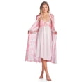 thumbnail image 1 of Casual Nights Women's Satin 2 Piece Robe and Nightgown Set, 1 of 5
