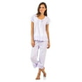 thumbnail image 1 of Casual Nights Women's Short Sleeve Embroidered Floral Capri Pajama Set, 1 of 5