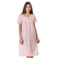thumbnail image 1 of Casual Nights Women's Short Sleeve Eyelet Embroidered House Dress, 1 of 2