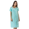 thumbnail image 1 of Casual Nights Women's Short Sleeve Eyelet Embroidered House Dress, 1 of 5