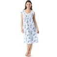 thumbnail image 1 of Casual Nights Women's Short Sleeve Floral And Lace Nightgown, 1 of 2