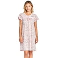 thumbnail image 1 of Casual Nights Women's Short Sleeve Floral And Lace Nightgown, 1 of 6