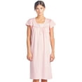 thumbnail image 1 of Casual Nights Women's Short Sleeve Floral And Lace Nightgown, 1 of 5