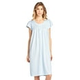 thumbnail image 1 of Casual Nights Women's Short Sleeve Floral And Lace Nightgown, 1 of 6