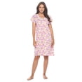 thumbnail image 1 of Casual Nights Women's Short Sleeve Floral Nightgown Nightshirt Night Dress, 1 of 5
