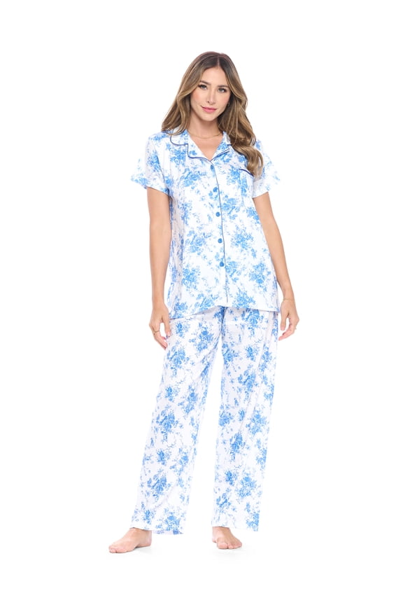 Women's Short Sleeve Floral Pajama Set