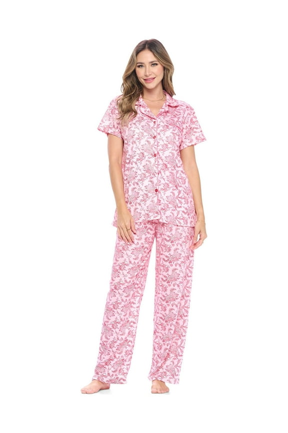 Women's Short Sleeve Floral Pajama Set