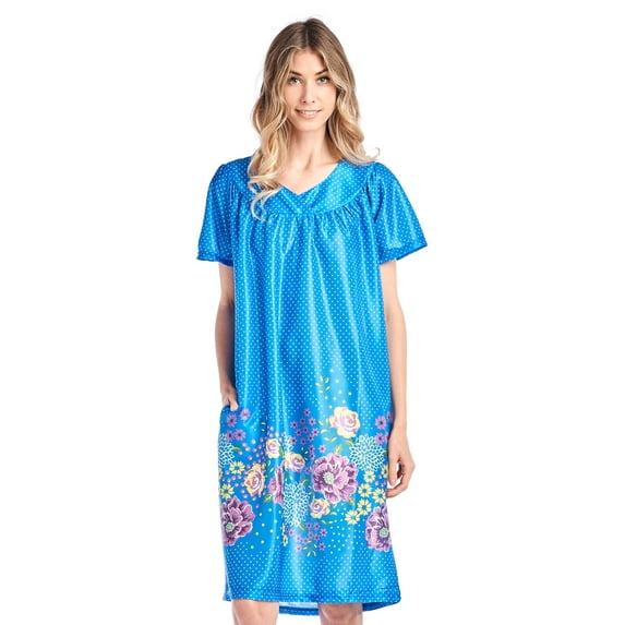 Casual Nights Women's Short Sleeve Muumuu Lounger Dress