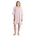 thumbnail image 1 of Casual Nights Women's Sleepwear 2 Piece Nightgown and Robe Set - Pink - X-Large, 1 of 2