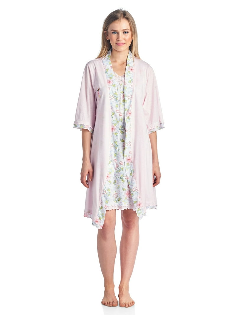 Casual Nights Women's Sleepwear Piece Nightgown and Robe Set