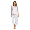 thumbnail image 1 of Casual Nights Women's Sleeveles Floral Lace Capri Pajama Set, 1 of 4