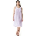 thumbnail image 1 of Casual Nights Women's Sleeveless Striped Lace Night Gown, 1 of 2