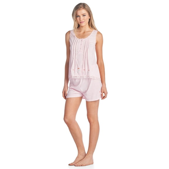 Casual Nights Women's Sleeveless Tank and Pajama Shorts Set